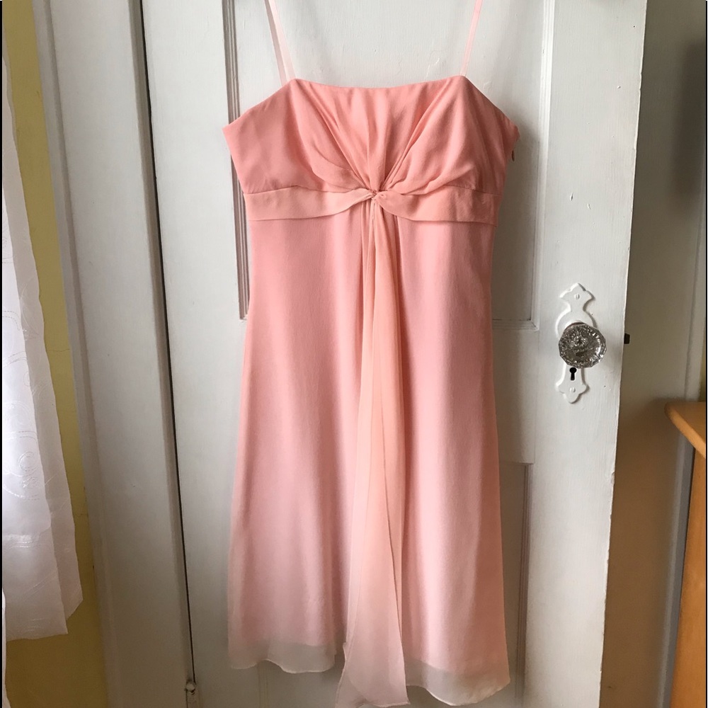 Pink ombré chiffon dress